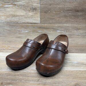 Dansko Solstice Brown Leather Clog Women's Size EU 40